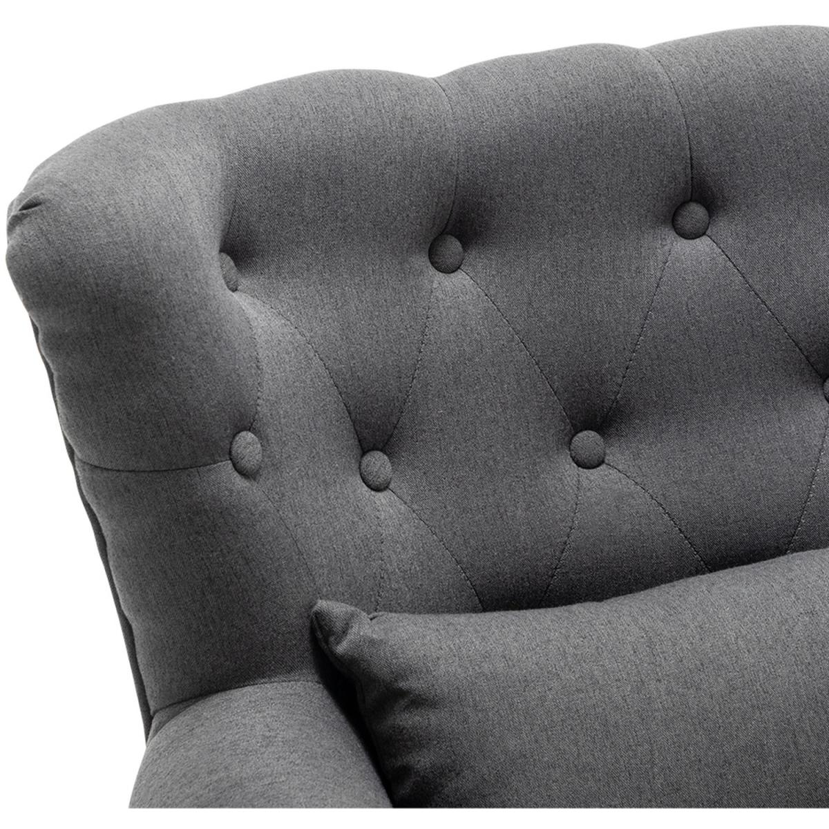 Linen Vintage Armchair - Yellow – image 26
