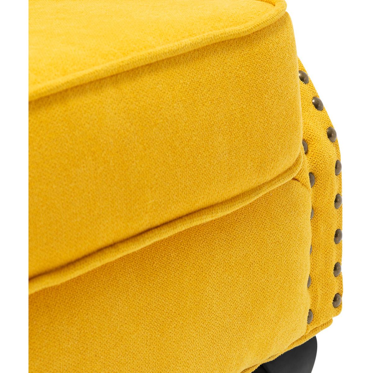 Linen Vintage Armchair - Yellow – image 5