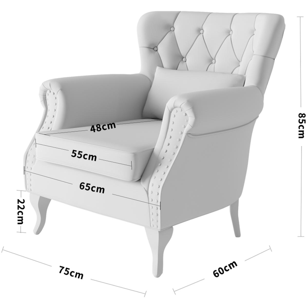 Linen Vintage Armchair - Yellow – image 10