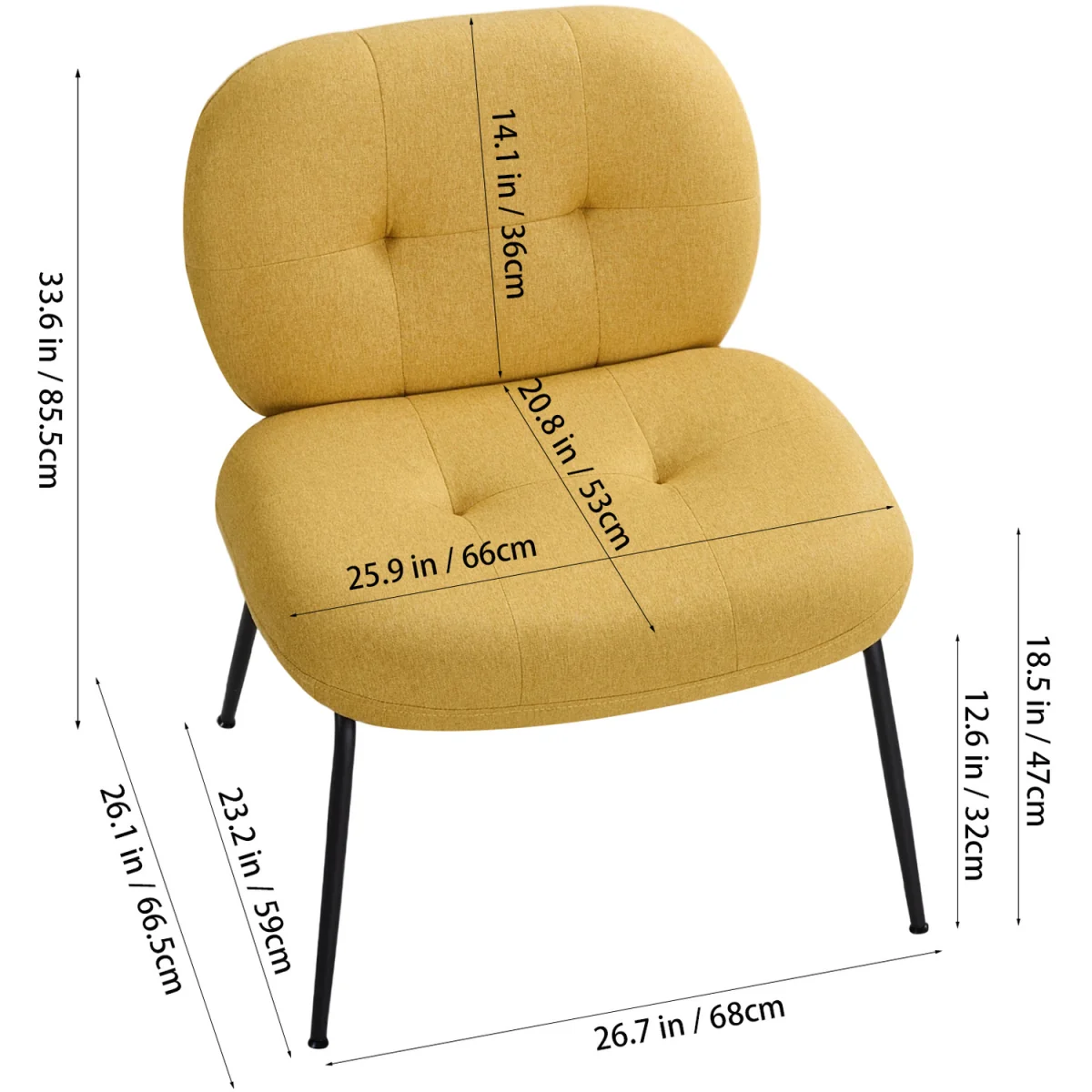 Modern Upholstered Lounge Chair - White – image 16