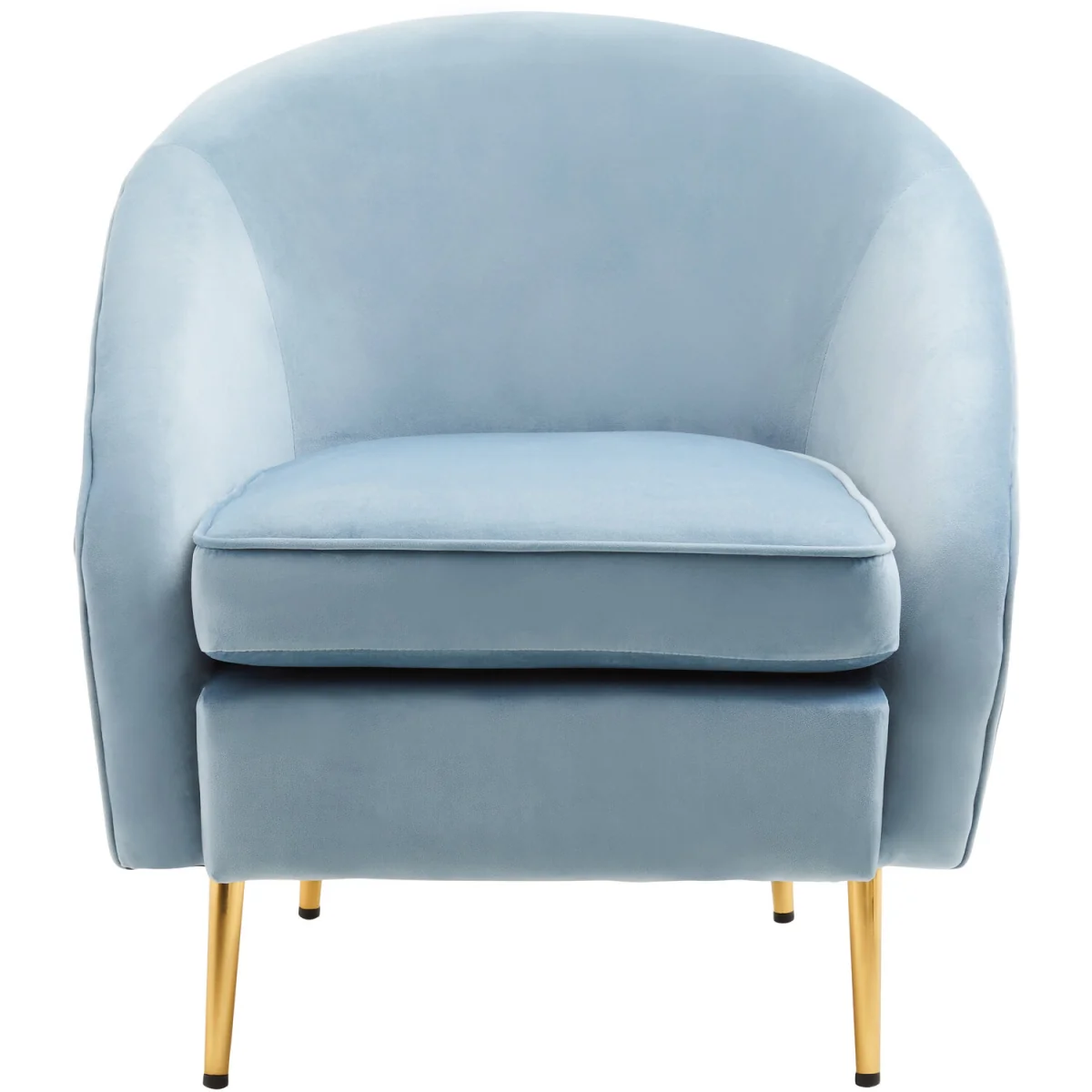 Yasmeen Aqua Blue Velvet Armchair - Blue – image 2