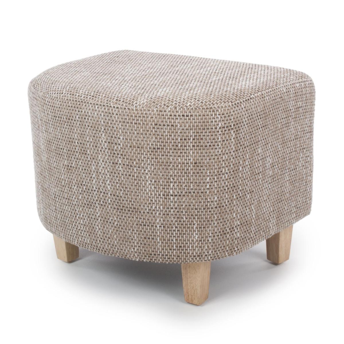 Tub Tweed Oatmeal Chair and Stool Set - Tweed Oatmeal – image 3