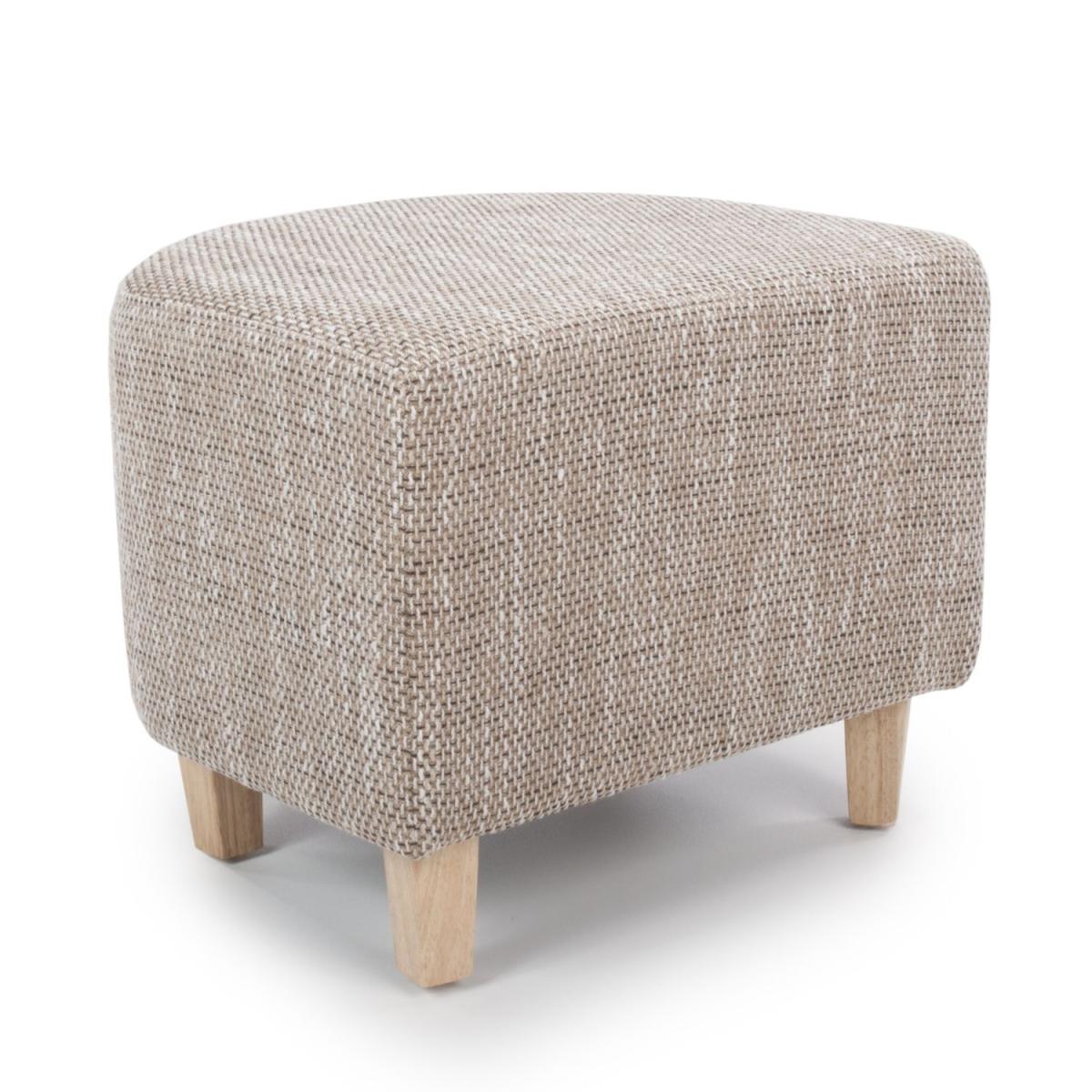 Tub Tweed Oatmeal Chair and Stool Set - Tweed Oatmeal – image 4