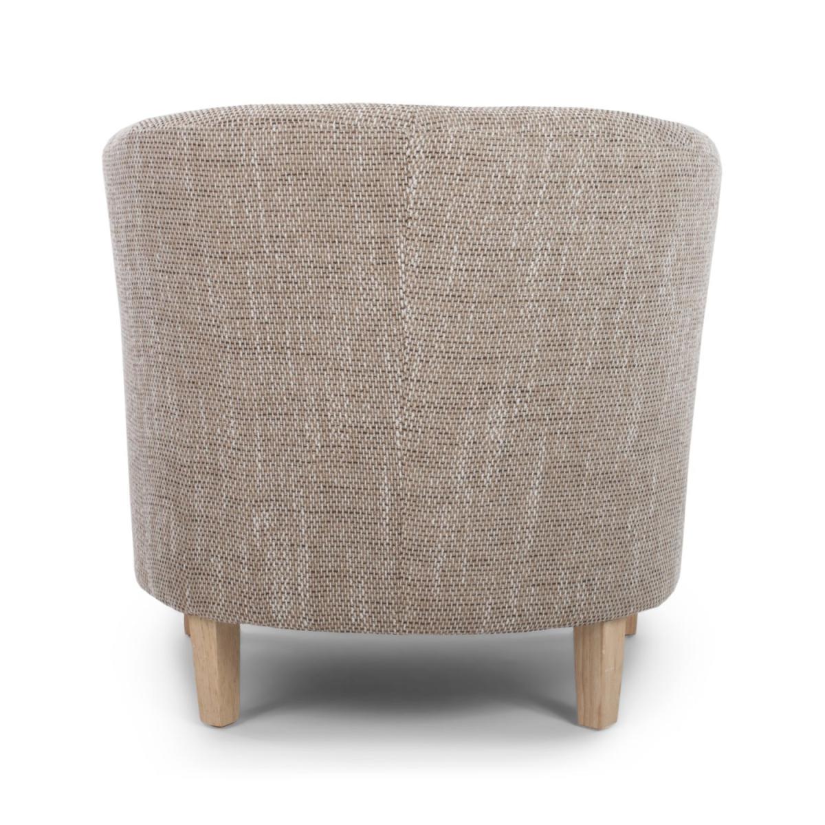 Tub Tweed Oatmeal Chair and Stool Set - Tweed Oatmeal – image 7