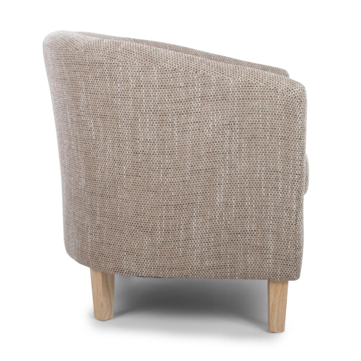 Tub Tweed Oatmeal Chair and Stool Set - Tweed Oatmeal – image 9