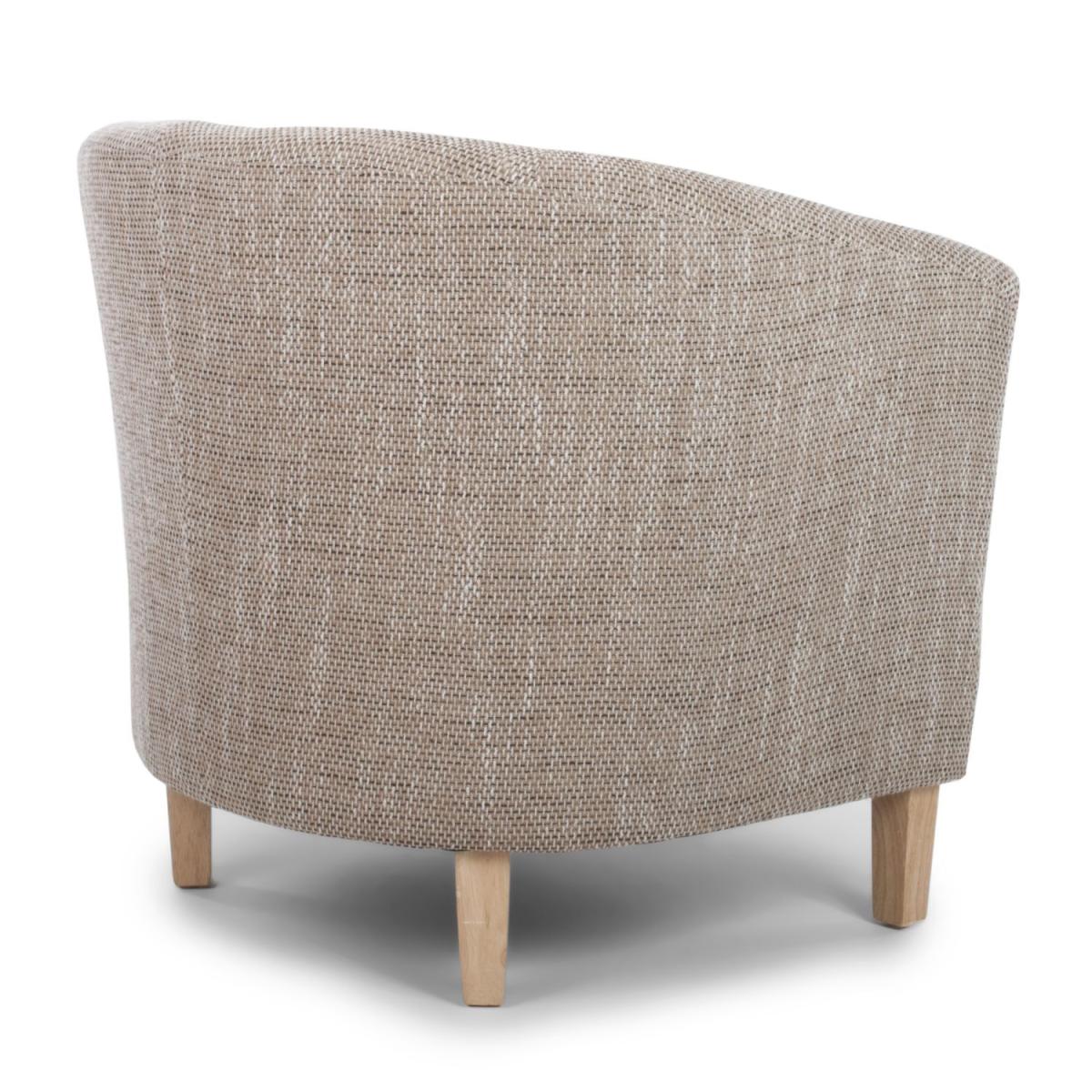 Tub Tweed Oatmeal Chair and Stool Set - Tweed Oatmeal – image 10