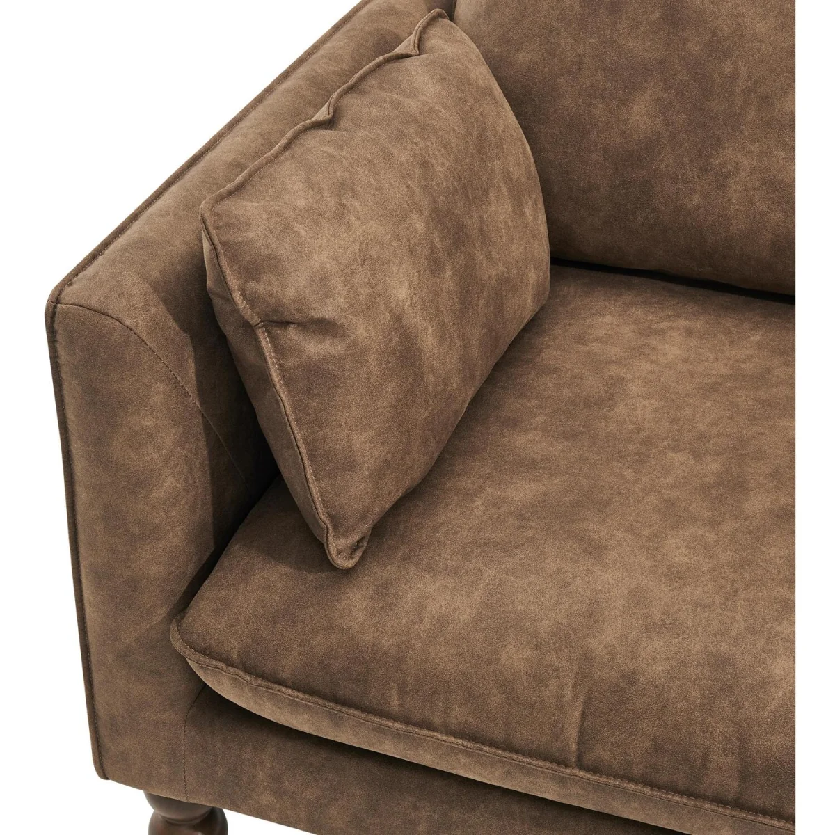Monroe Faux Leather Armchair - Brown – image 4