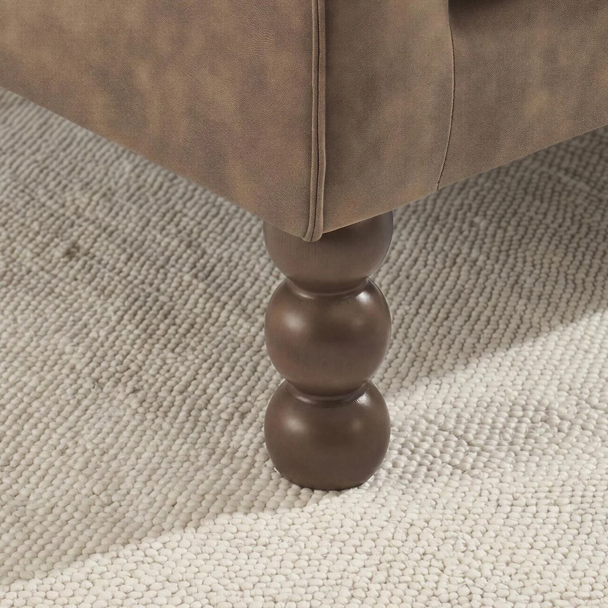 Monroe Faux Leather Armchair - Brown – image 6