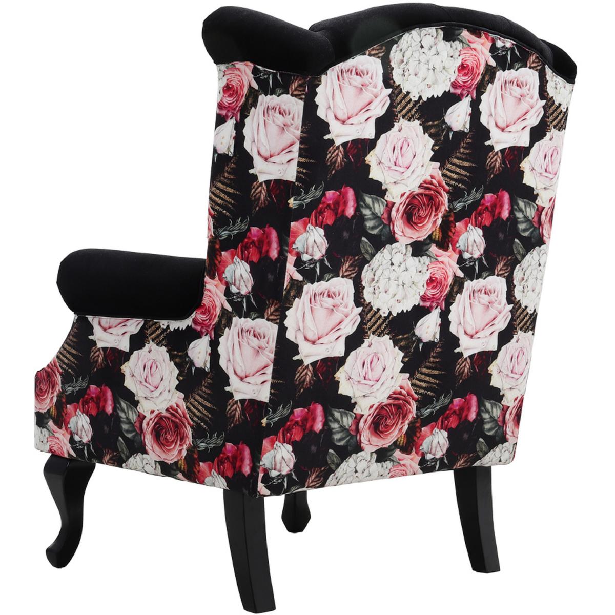 Tufted Accent Arm Chair with Nailhead Trim - Black – image 3