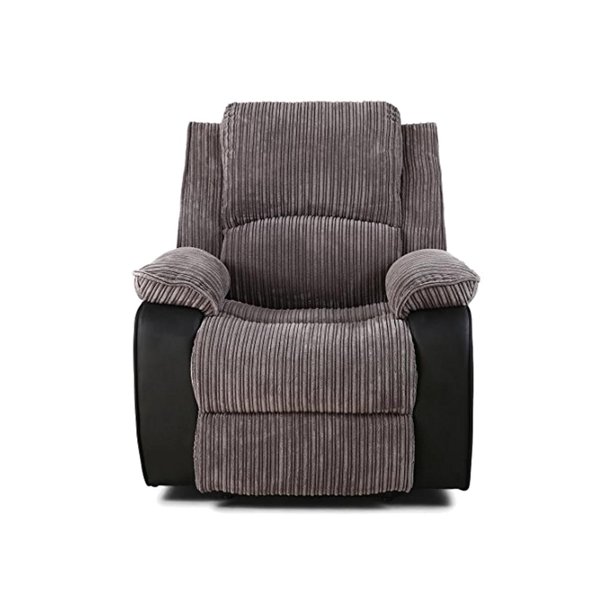 Postana Jumbo Cord Fabric Power Recliner Armchair - Grey / Electric Recliner – image 1