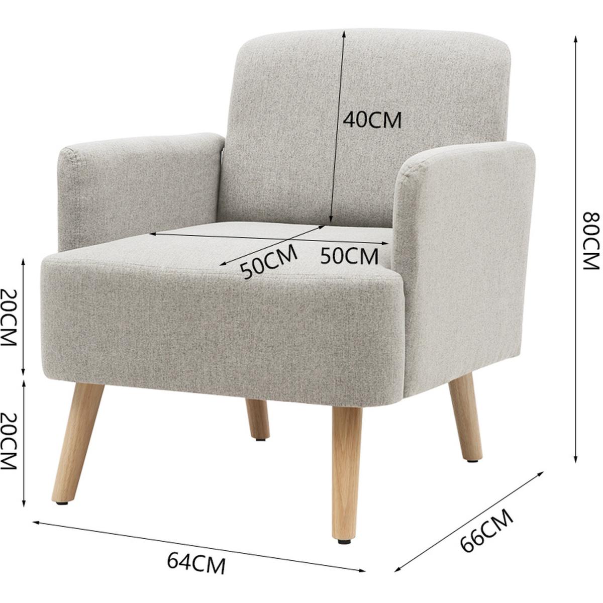Imitation Cashmere Armchair - Grey – image 2