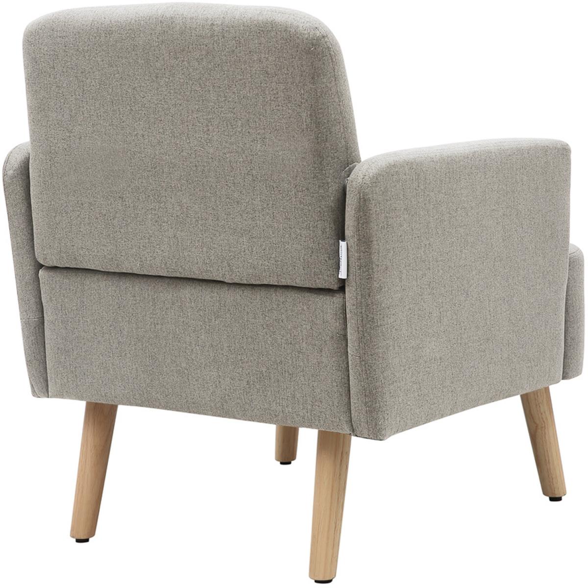 Imitation Cashmere Armchair - Grey – image 5