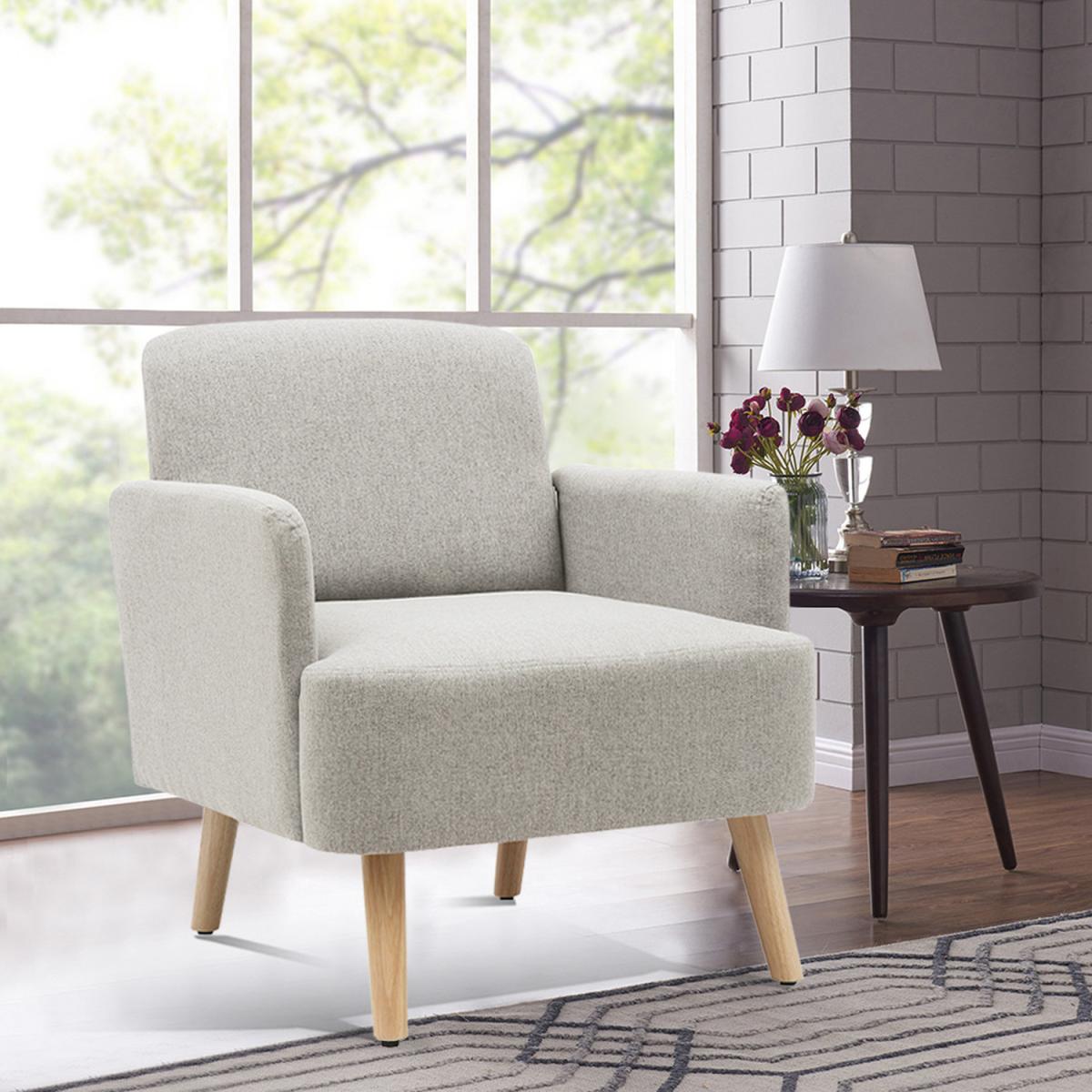 Imitation Cashmere Armchair - Grey – image 6