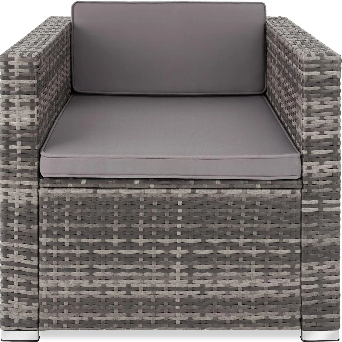 Rattan Armchair Lignano 1 Seat - Grey