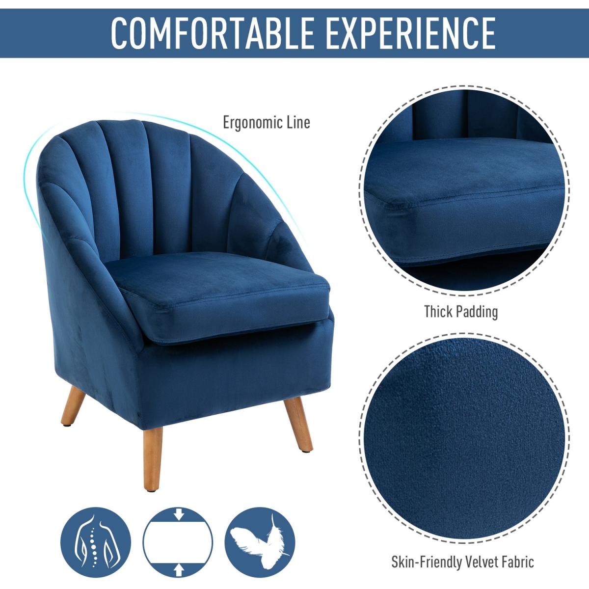 Velvet Single Armchair - Grey – image 12