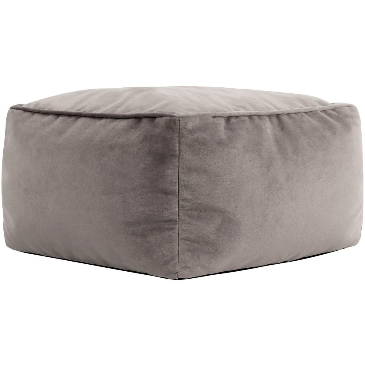 icon Giant Velvet Armchair Bean Bag with Footstool - Charcoal Grey – image 3