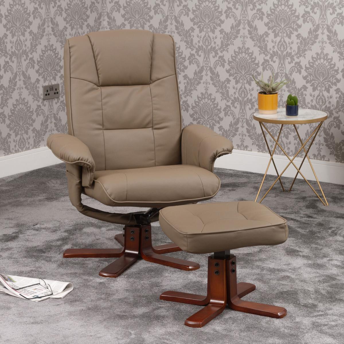 Glendon Swivel Recliner with Massage and Heat - Brown – image 2