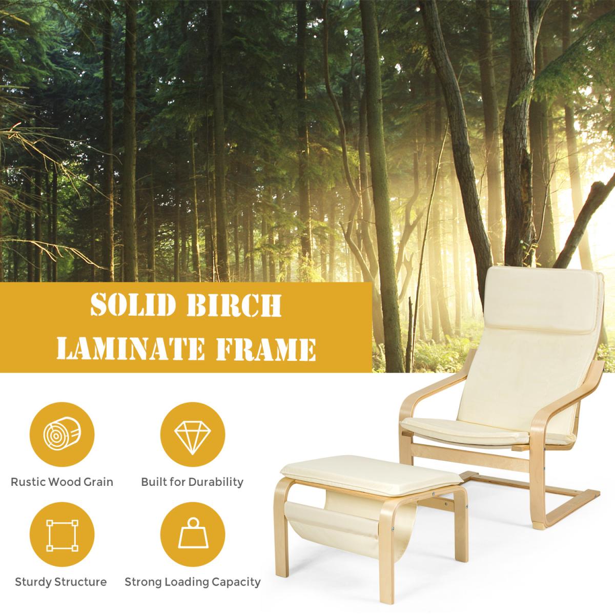 Ergonomic Modern Accent Armchair - White – image 2