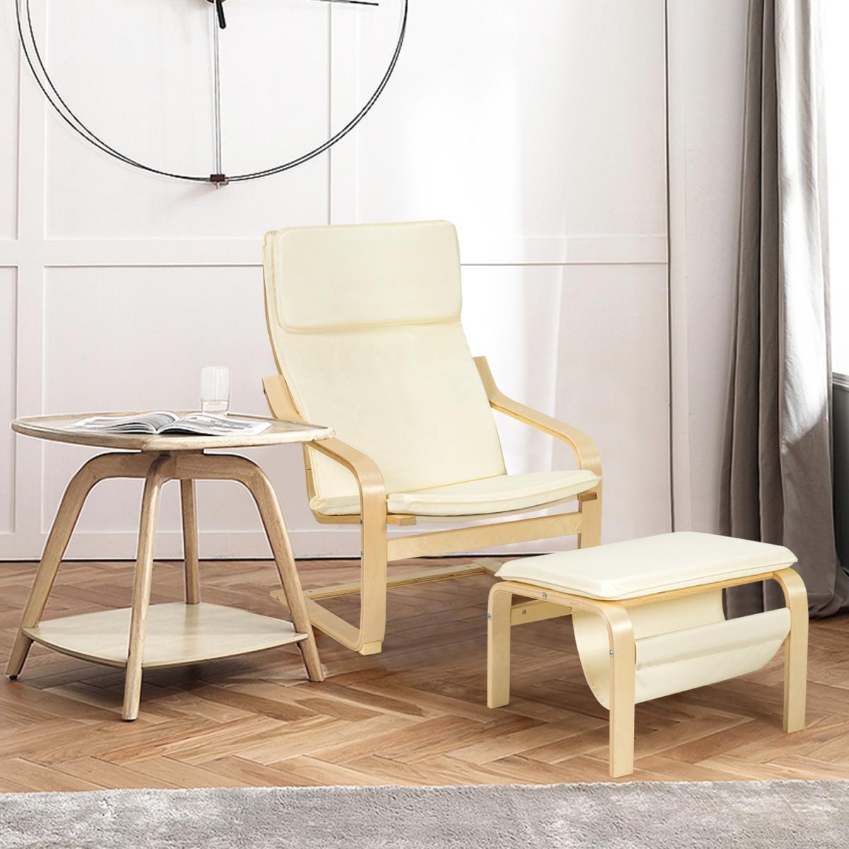 Ergonomic Modern Accent Armchair - White – image 3