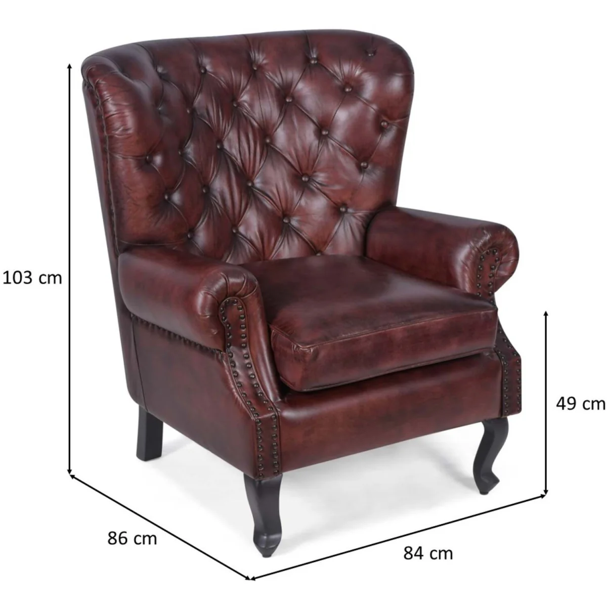 Hampton Armchair - Ox Blood Red – image 7