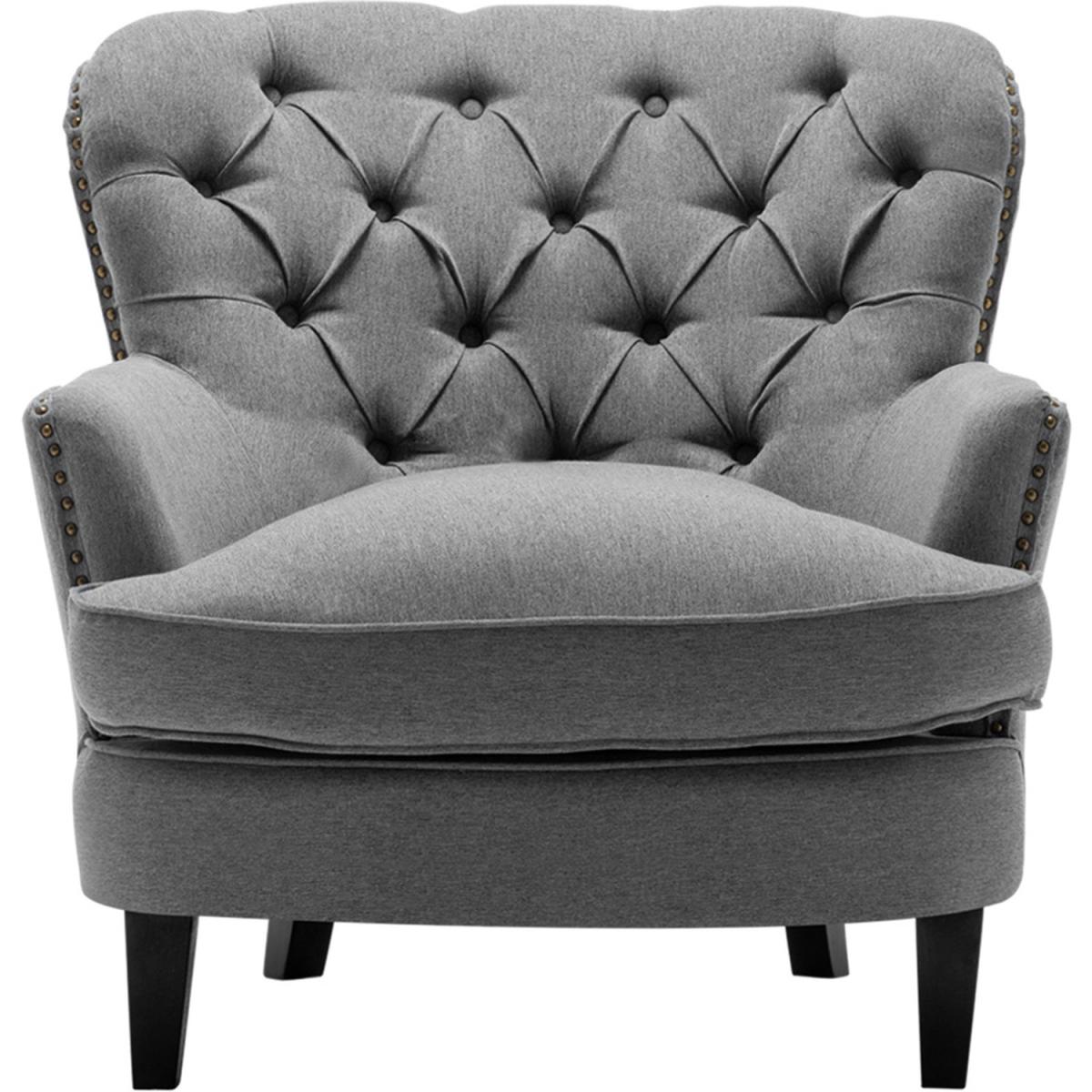 Linen Club Chair - Grey – image 2