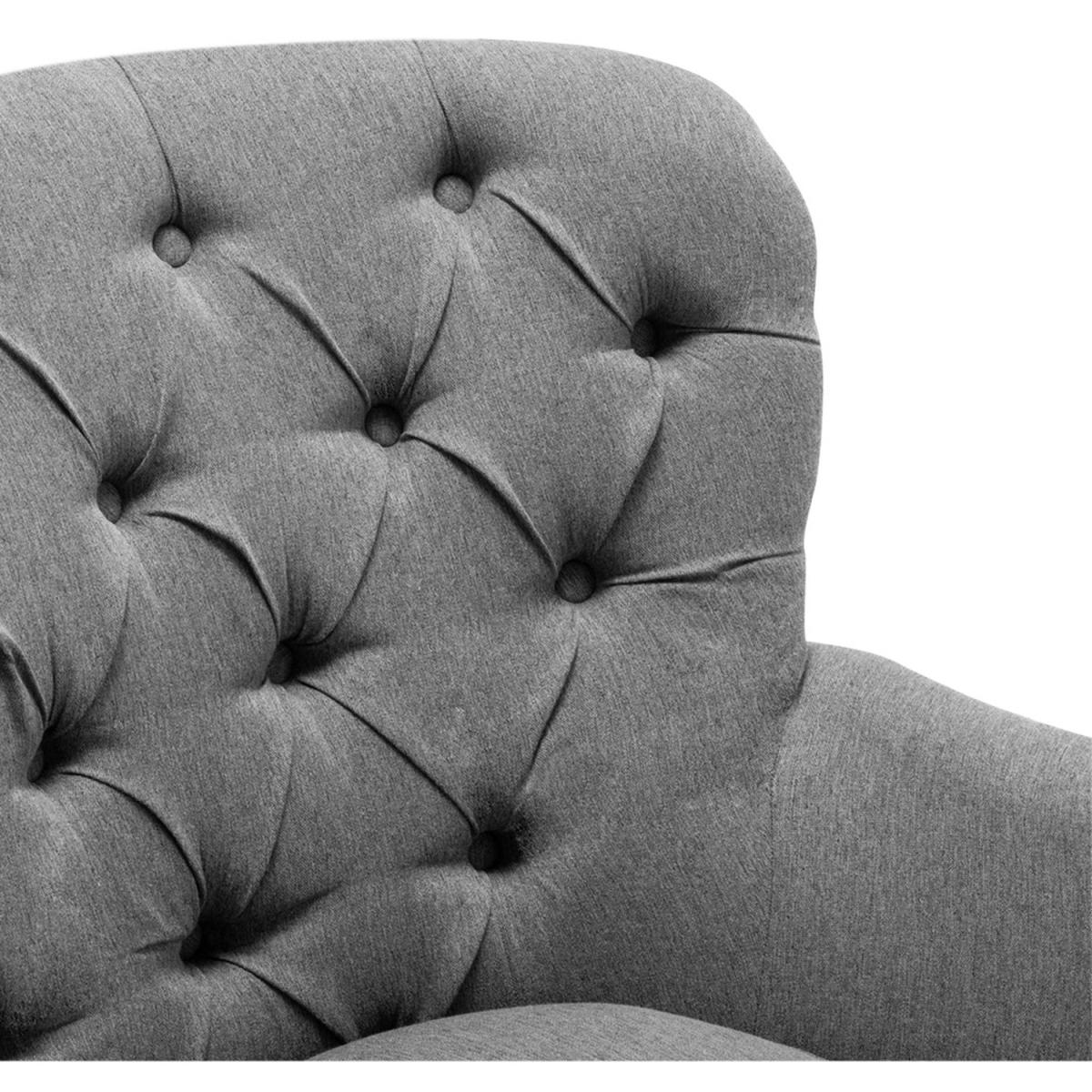 Linen Club Chair - Grey – image 5