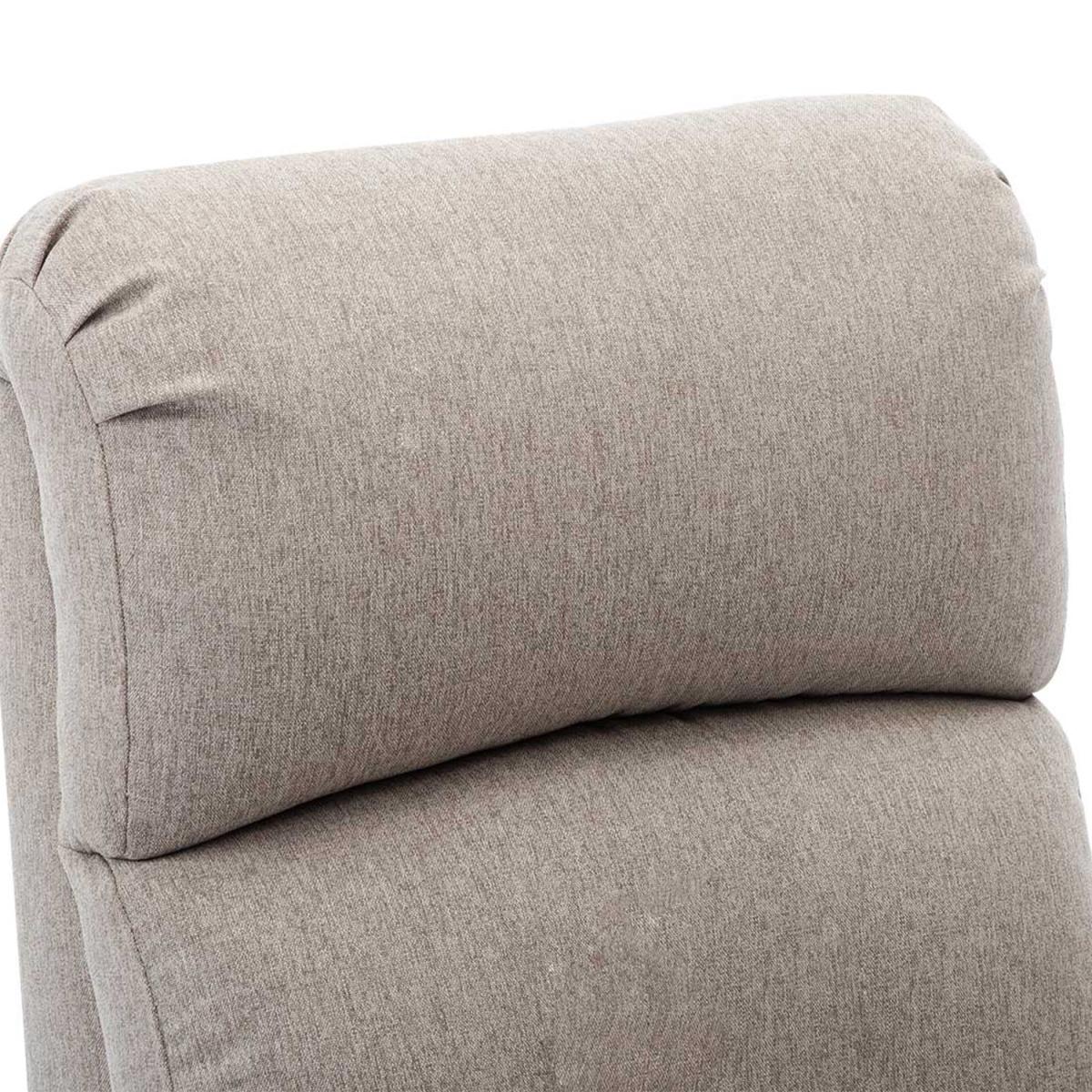 Milton Modern Fabric Pushback Recliner Armchair - Pumice – image 6