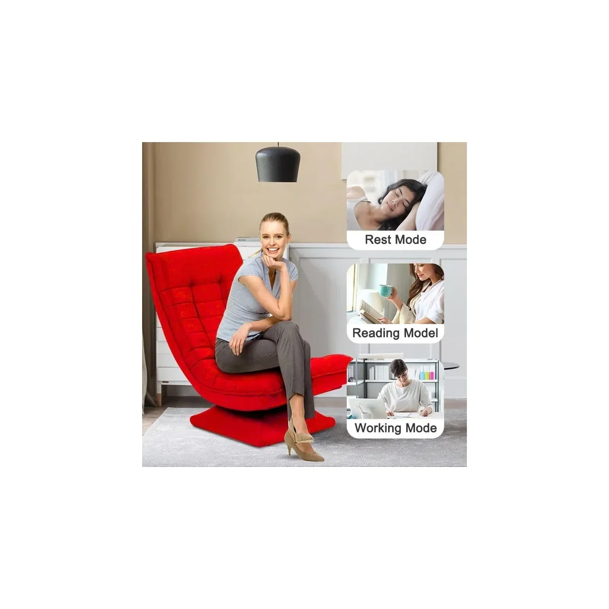 Armchair Chair Lounger - Red – image 2