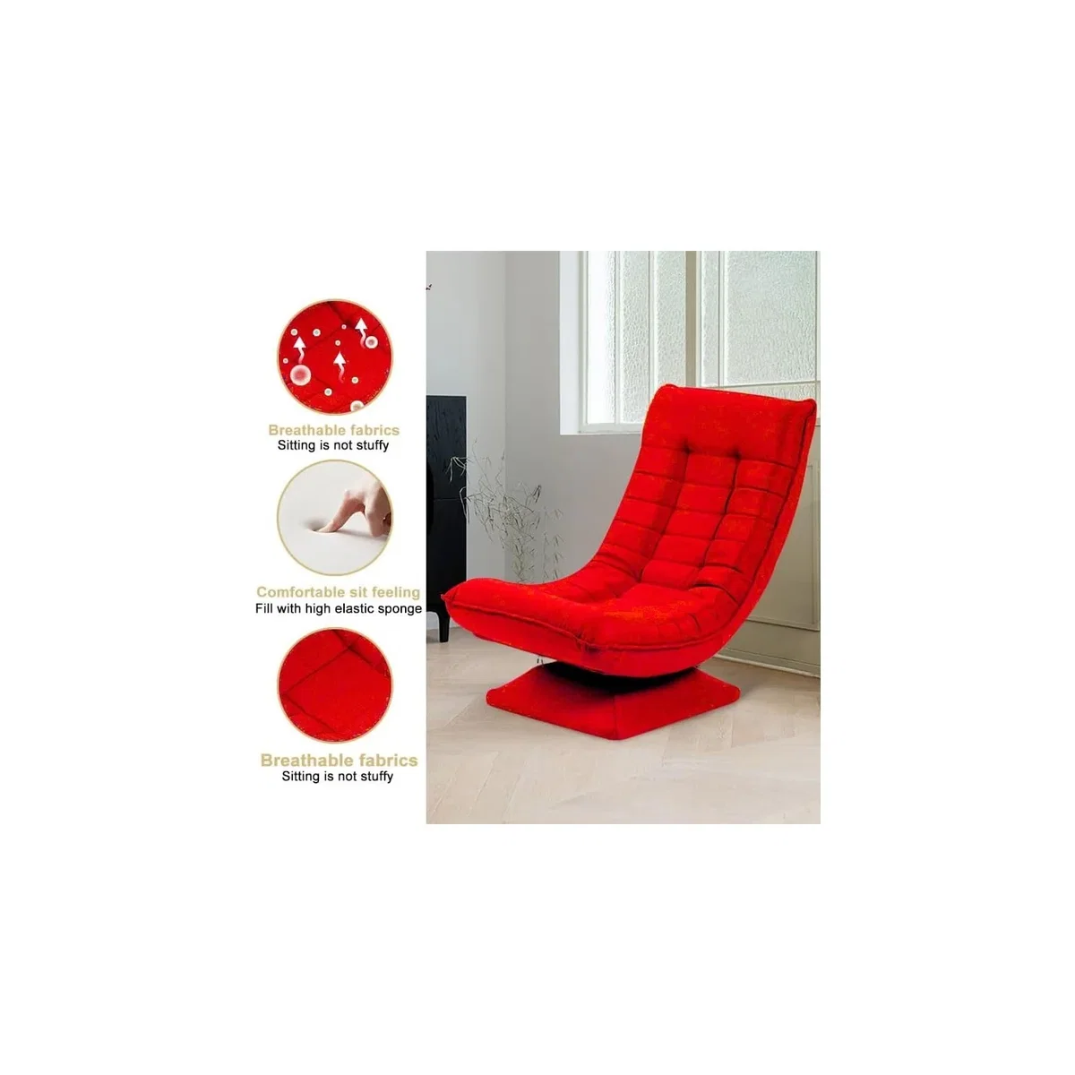 Armchair Chair Lounger - Red – image 3