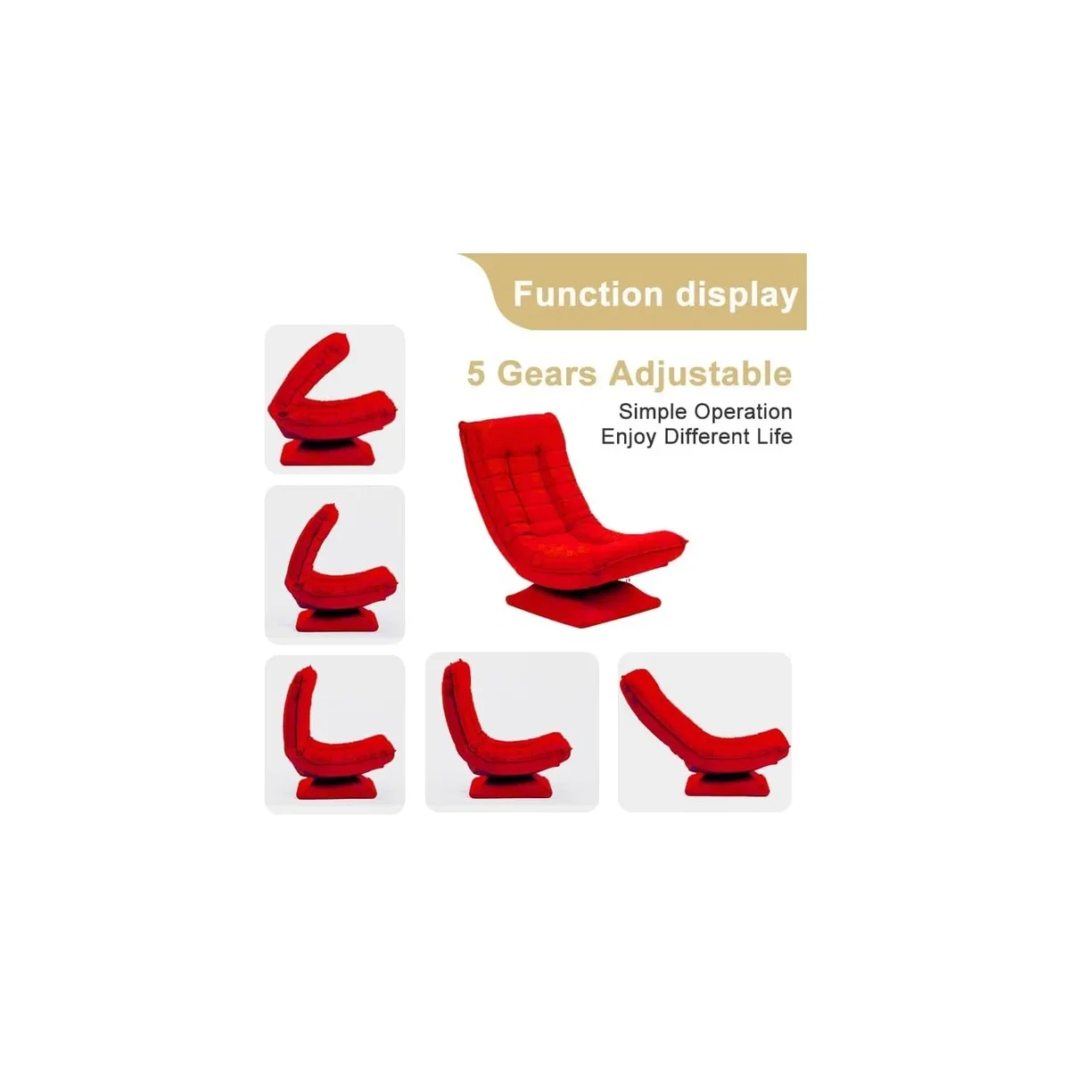 Armchair Chair Lounger - Red – image 7