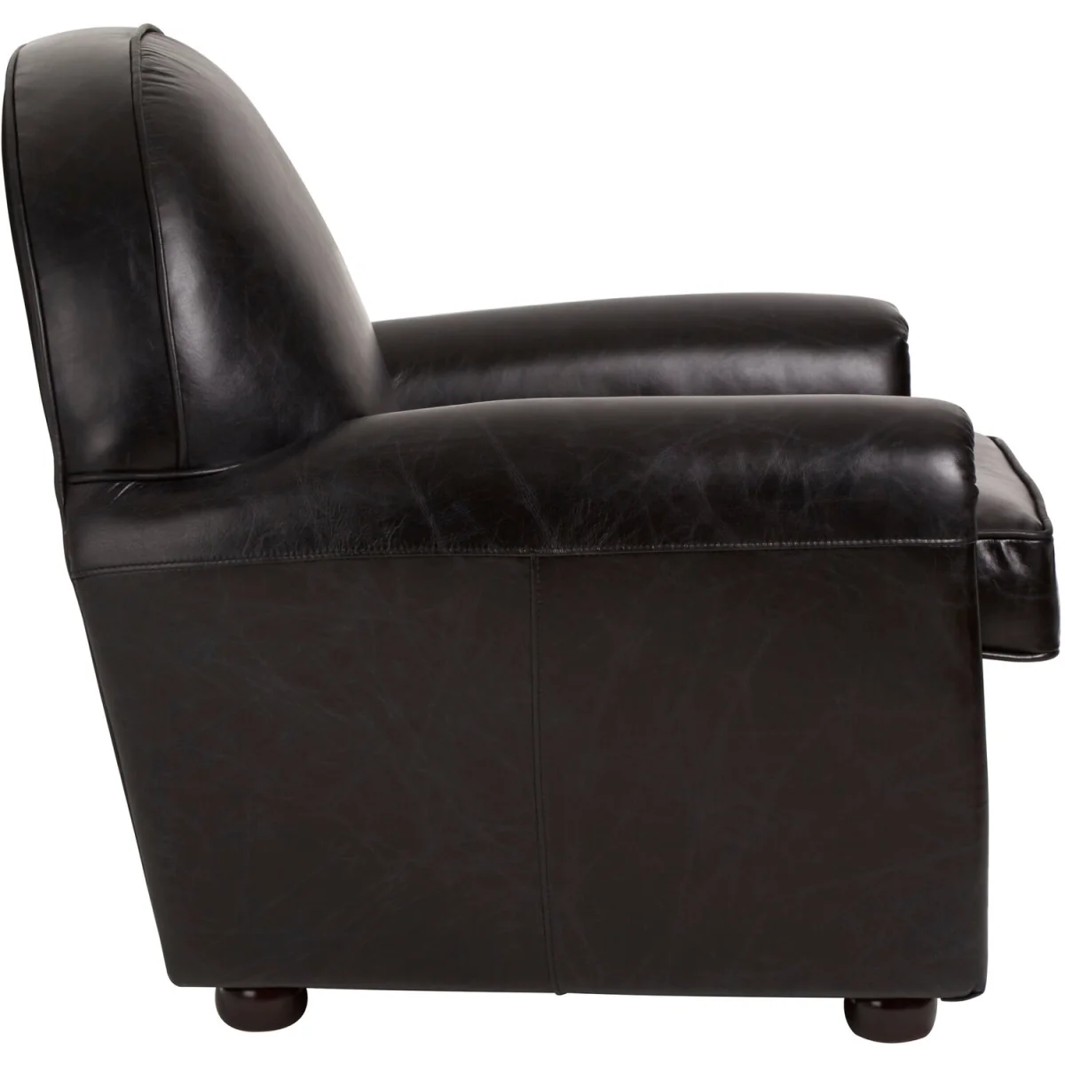 Victor Black Leather Classic Armchair - Black – image 4