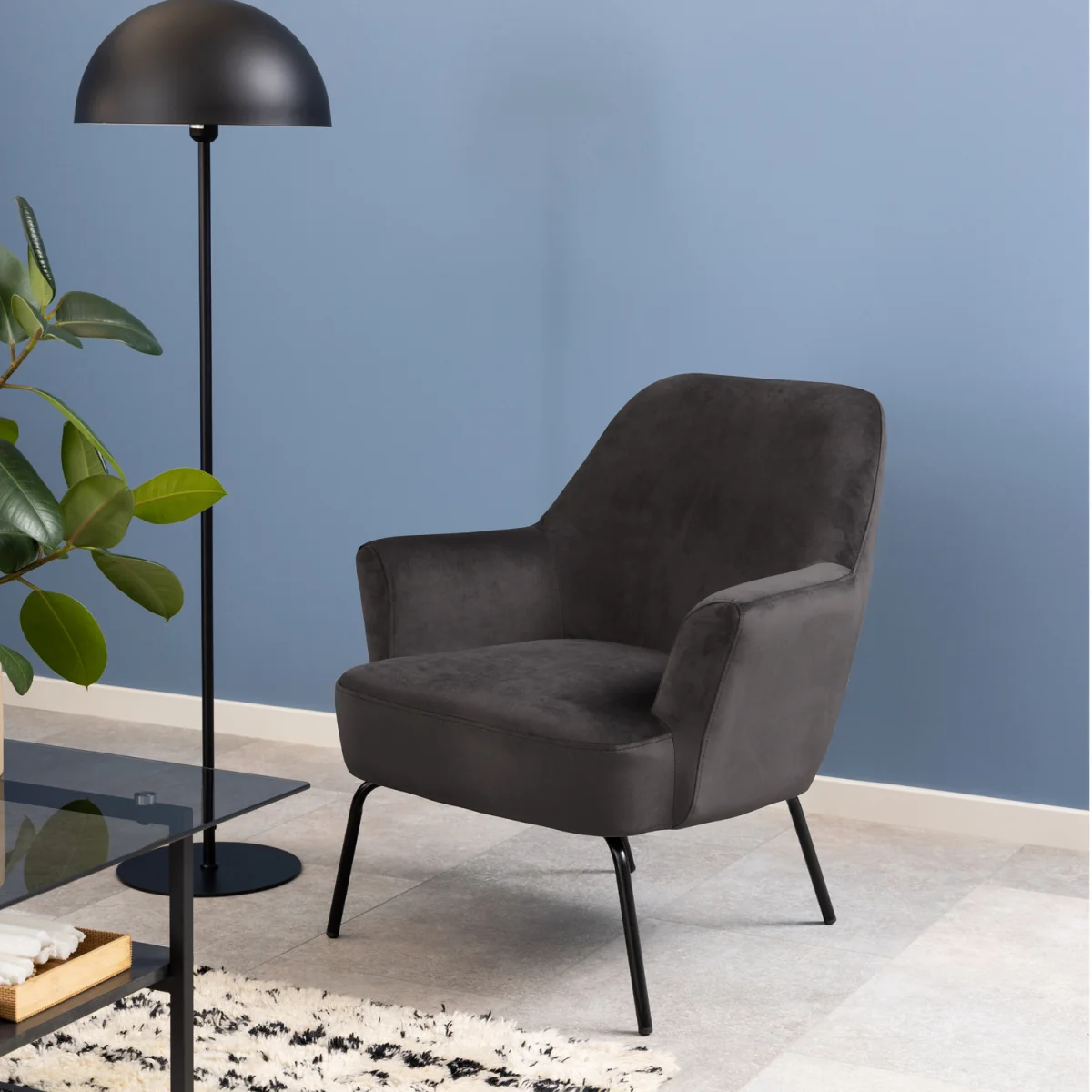 Furniture To Go Melissa Lounge Chair - Dark Grey – image 1