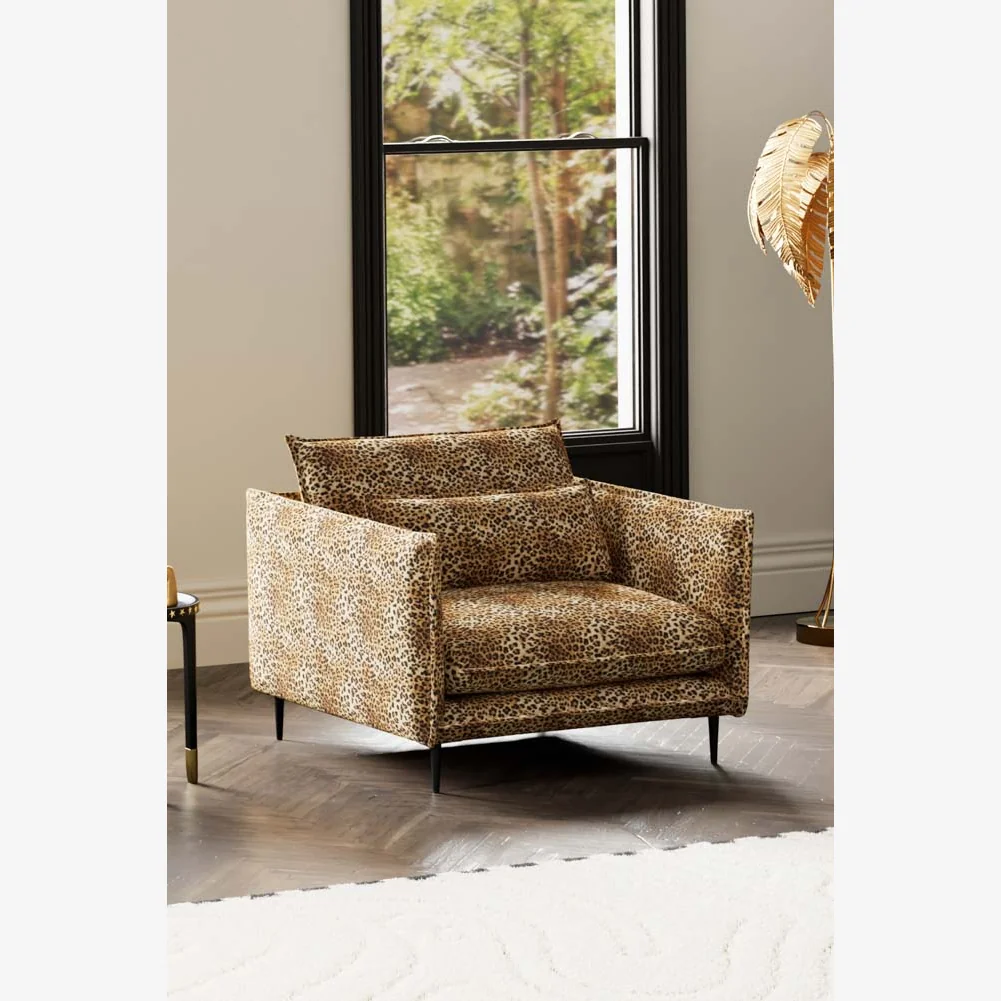 The Lola Snuggle Seat in Leopard Print Velvet