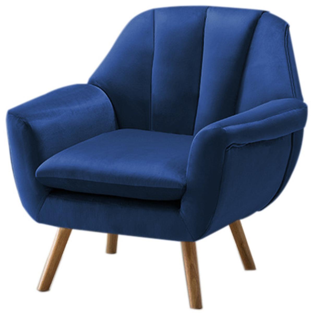 Velvet Lounge Armchair - Grey – image 13