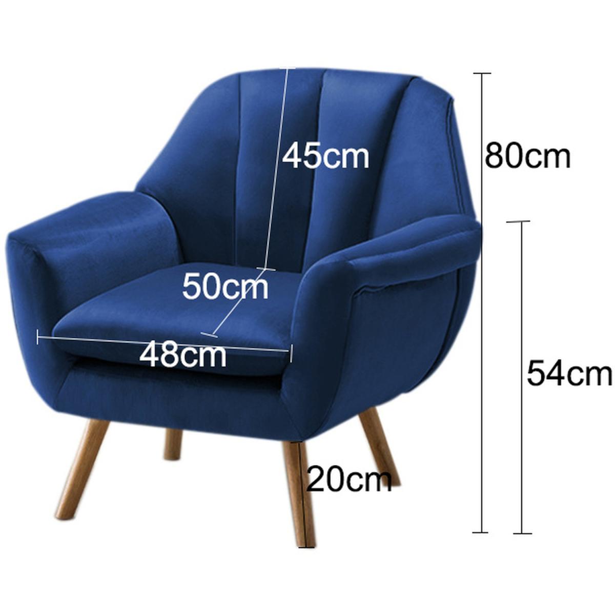 Velvet Lounge Armchair - Grey – image 14