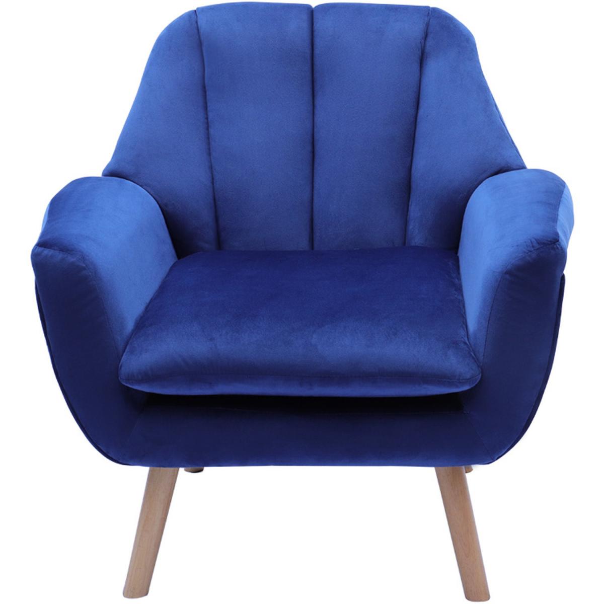 Velvet Lounge Armchair - Grey – image 15