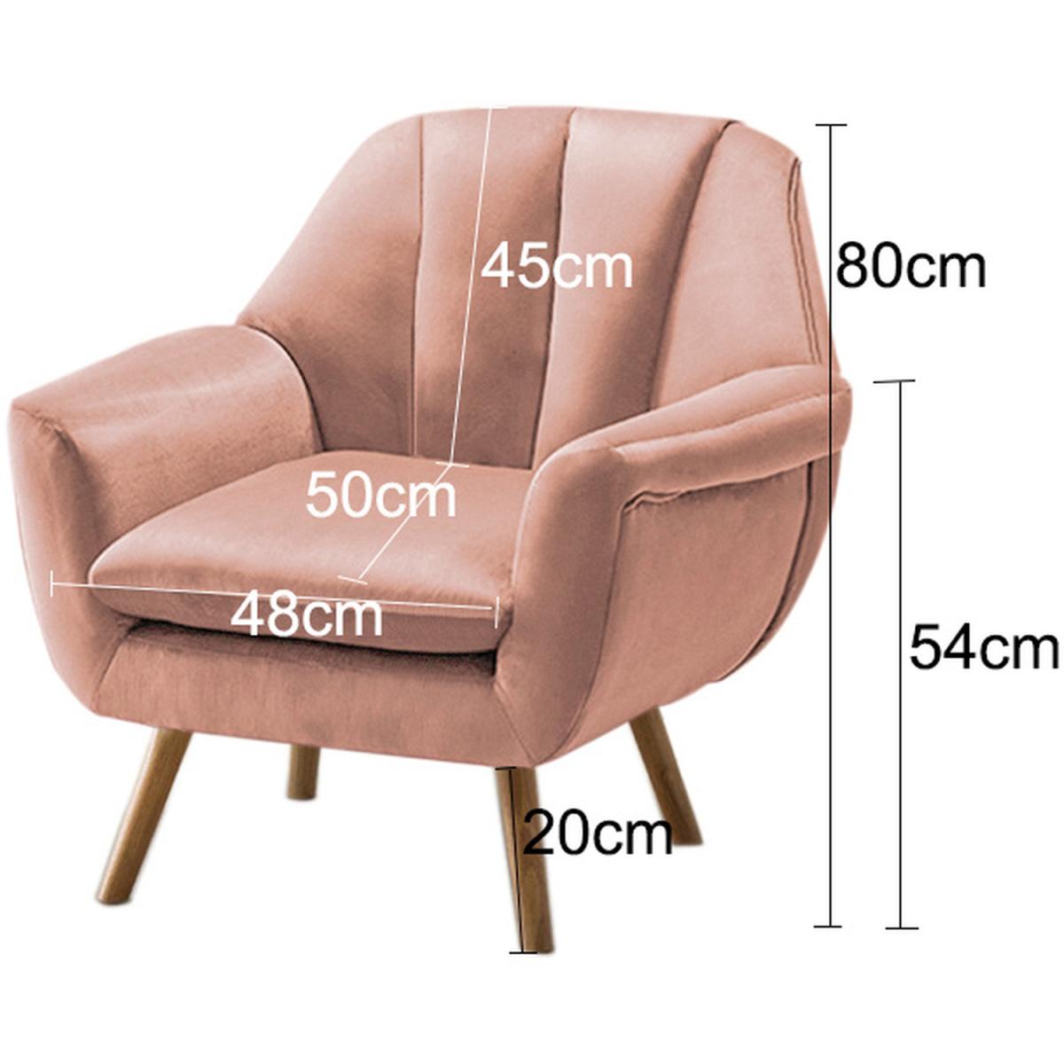 Velvet Lounge Armchair - Grey – image 20