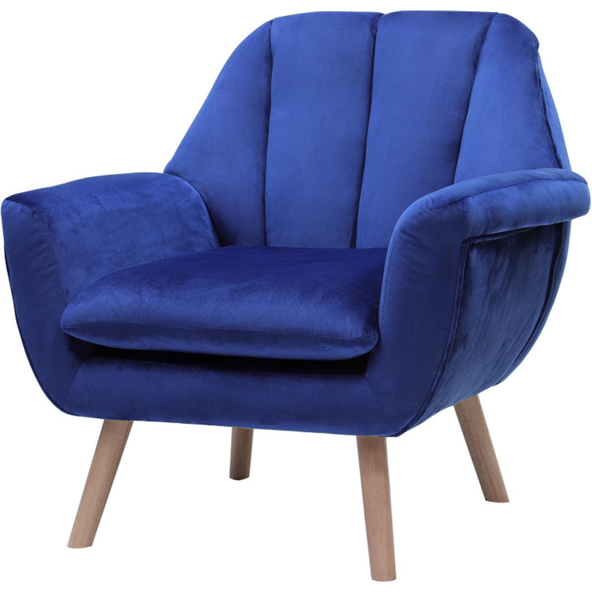 Velvet Lounge Armchair - Grey – image 9