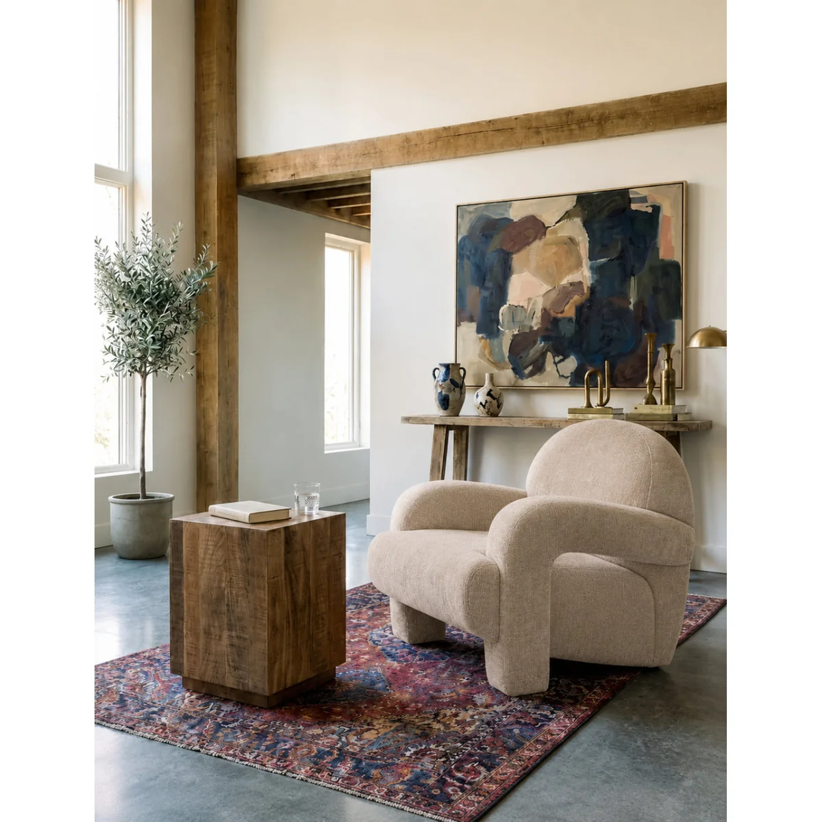 Romy Armchair in Stone – image 2