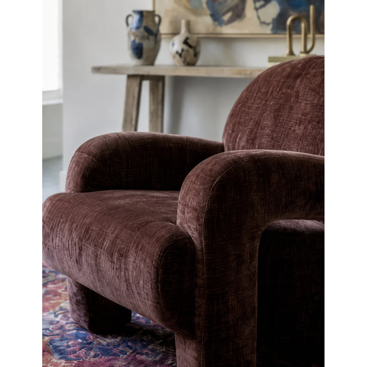 Romy armchair in brick – image 2
