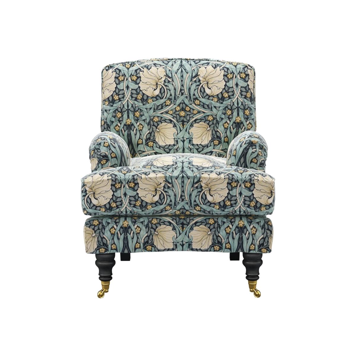 Bluebell Small Armchair in Pimpernel Velvet Indigo – image 1