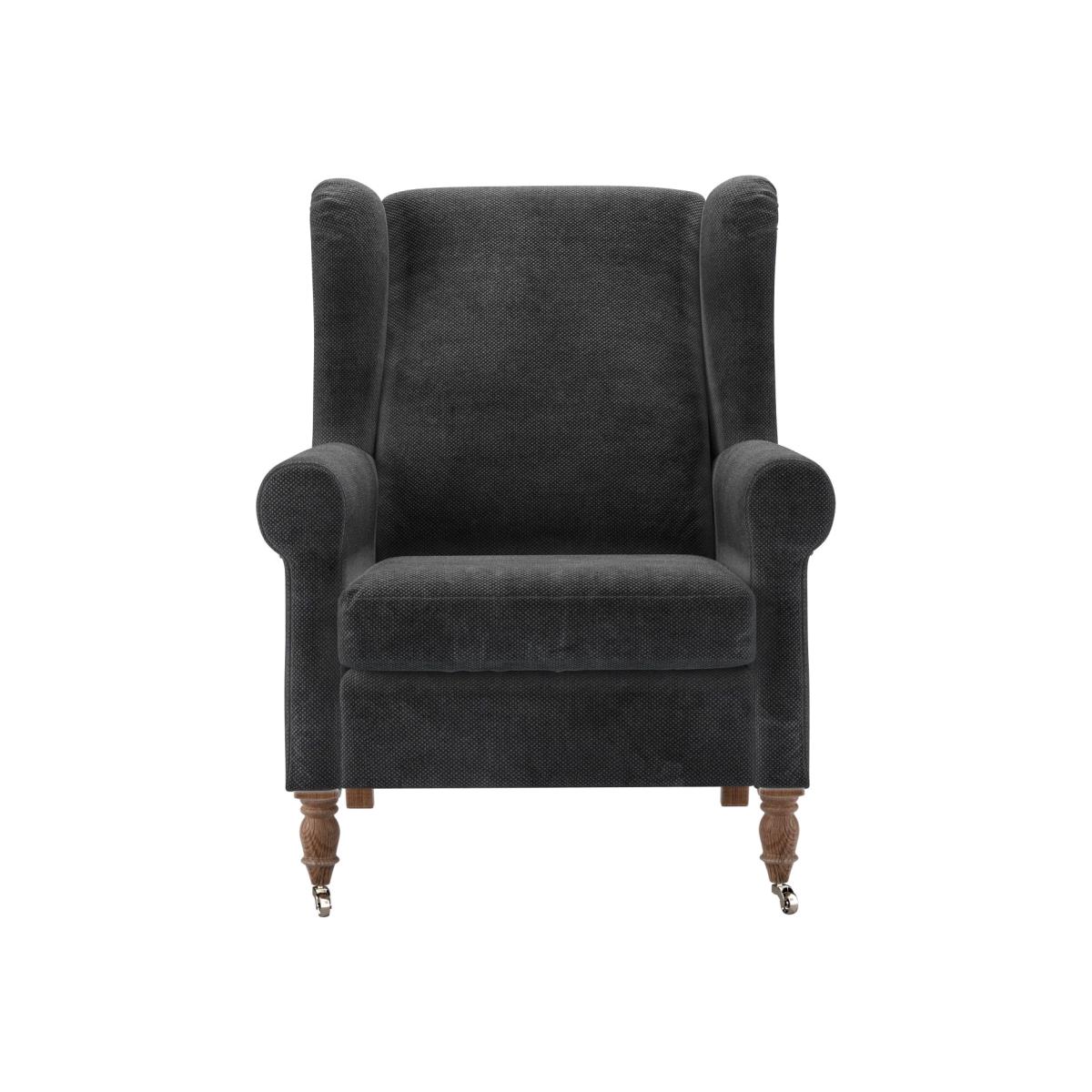Duke Armchair in Raven Speckled Chenille – image 1
