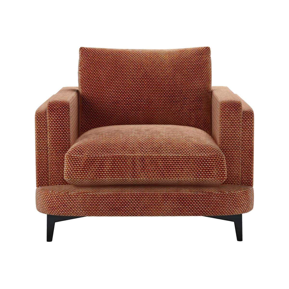 Boston Squared Arm Armchair in Pomegranate Bubble Velvet – image 1
