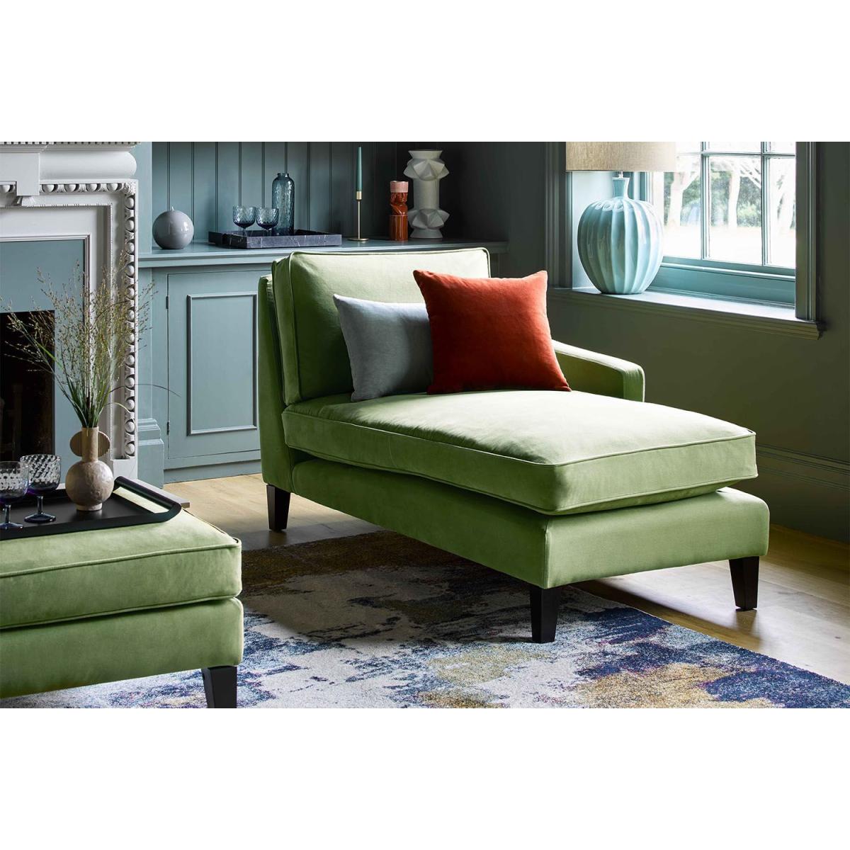 Iggy LHF Chaise Armchair in Pomegranate Bubble Velvet – image 3