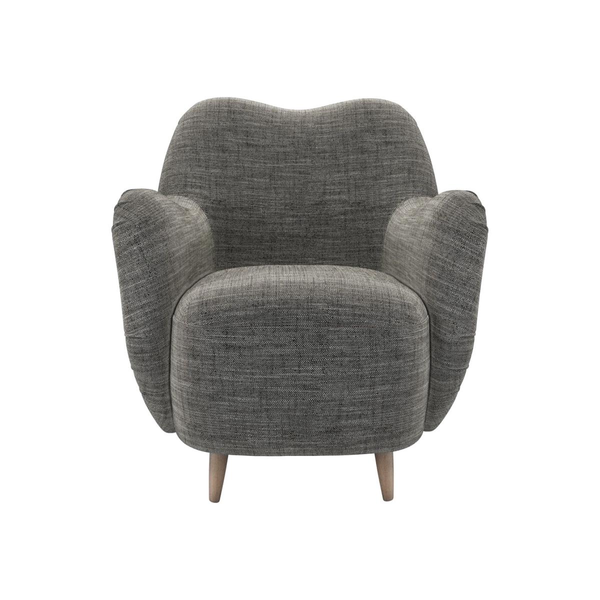 Ginger Armchair in Liquorice Baylee Multi-Tone Viscose Linen – image 1