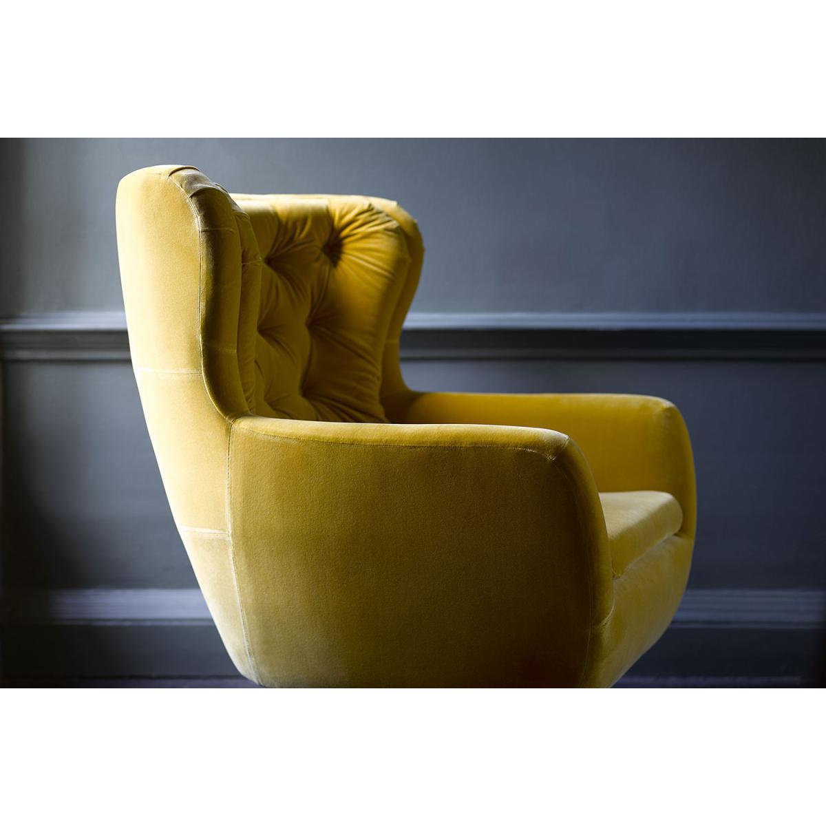 Ernest Swivel Armchair in Prussian Blue Cotton Matt Velvet - sofa.com – image 5