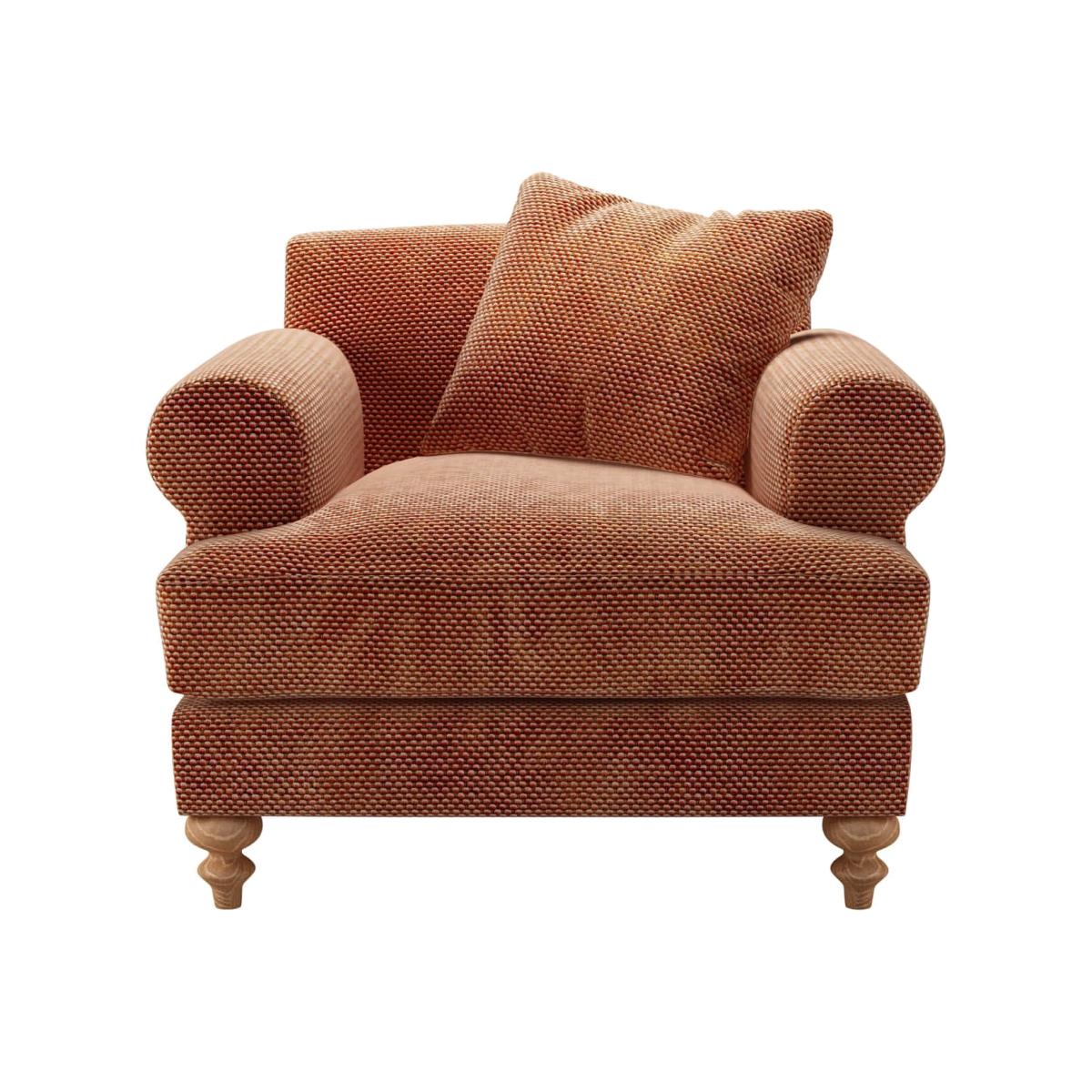 Teddy Armchair in Pomegranate Bubble Velvet – image 1