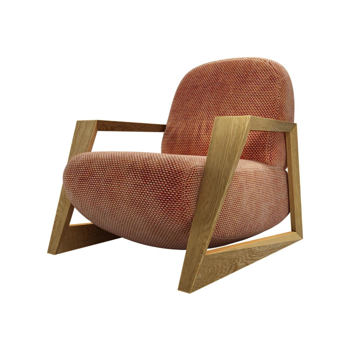 Hockney Armchair in Pomegranate Bubble Velvet – image 1