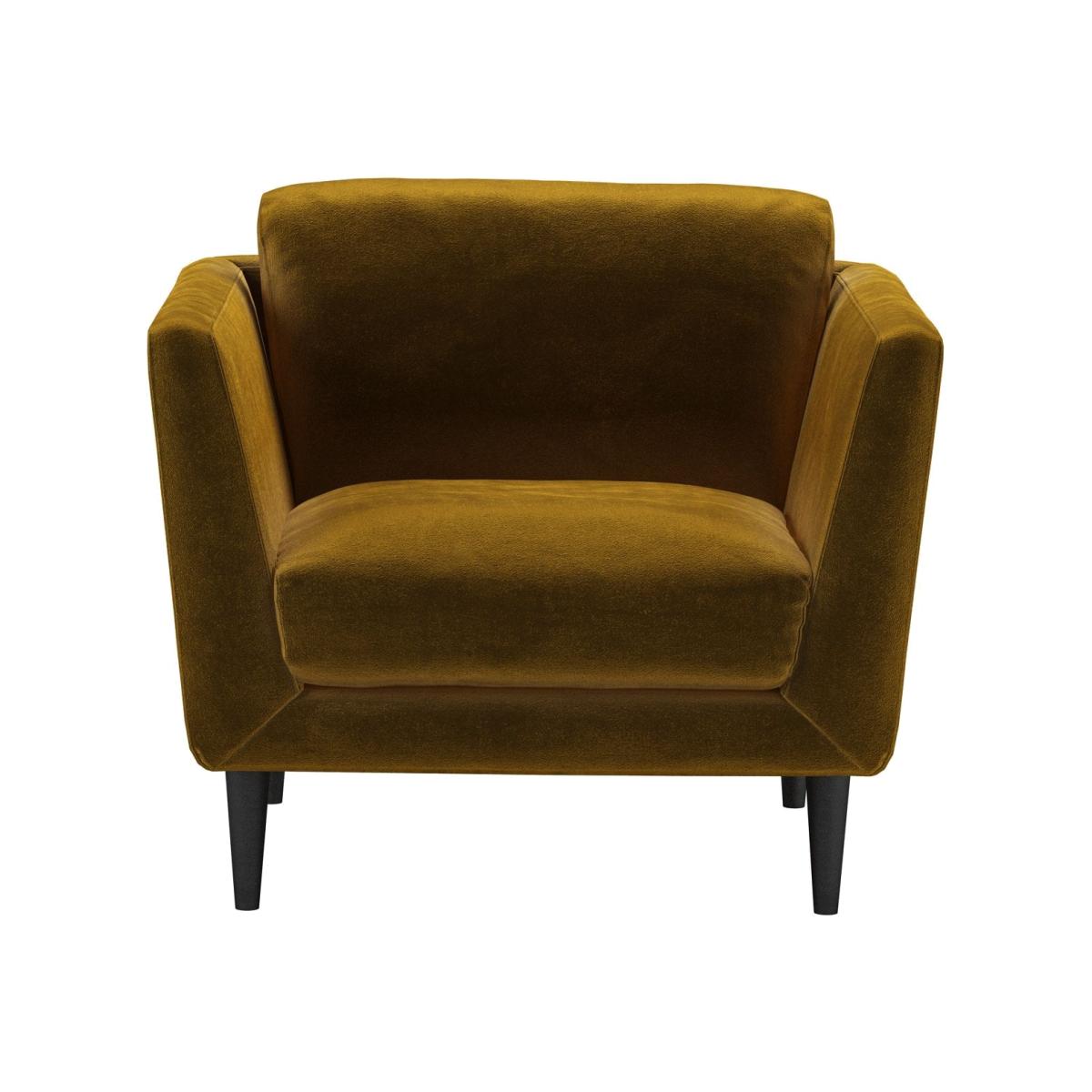 Holly Small Armchair in Nefertiti Gold Cotton Matt Velvet – image 1