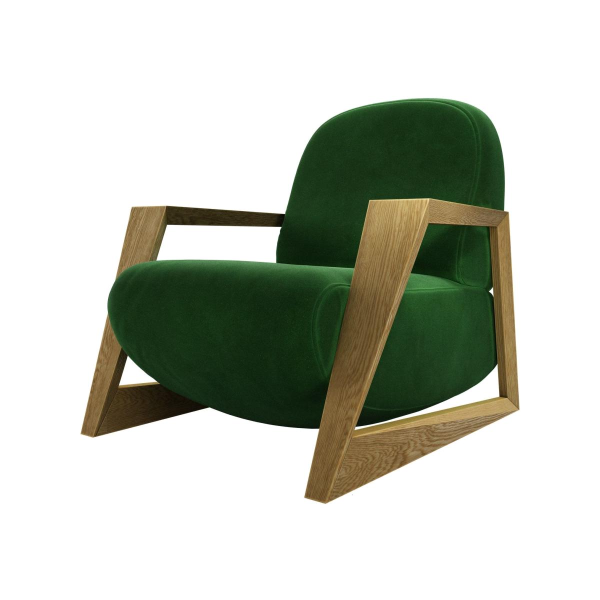 Hockney Armchair in Putting Green Aquaclean Clever Velvet – image 1